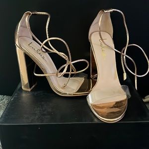Maricela Rosegold Block Heels